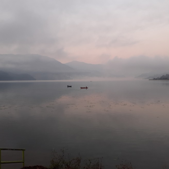 Pokhara early morning December, Phewa Lake